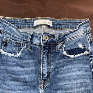 KanCan Dark Blue Distressed Ankle Jeans